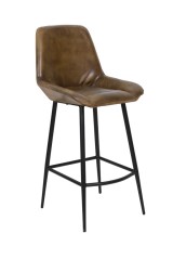 BAR CHAIR STAPLED BROWN LEATHER 105 